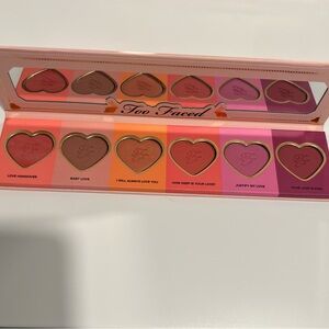 NWOB Too Faced Love Flush Blush Palette 6 pan Limited Edition